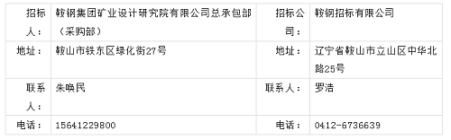 鞍鋼集團礦業設計研究院有限公司馬弗爐電阻爐采購招標公告